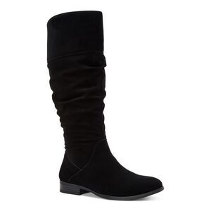 STYLE & COMPANY Womens Black Wide Calf Kelimae Toe Block Heel Riding Boot 7.5 WC